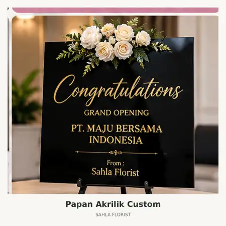 Papan Bunga Akrilik Muna Barat